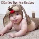 Baby Puppy Hat and Diaper Cover Cro..