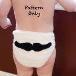 Mustache Diaper Cover Crochet Patte..