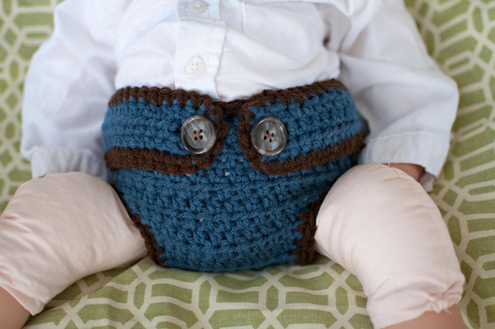 Button Strap Diaper Cover Crochet Pattern