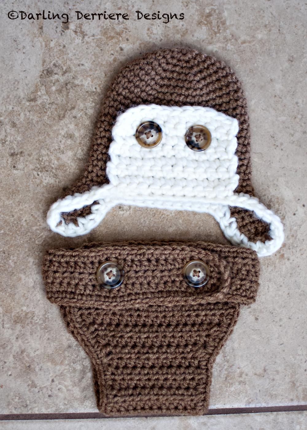 Aviator Hat and Diaper Cover Pattern