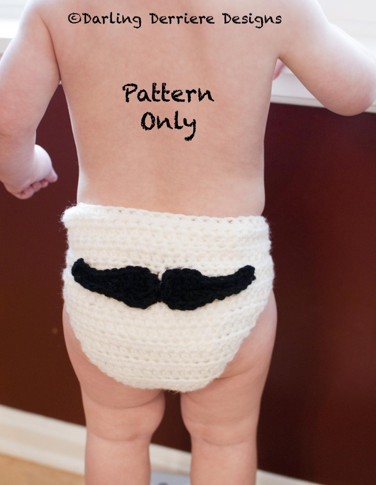 Mustache Diaper Cover Crochet Pattern