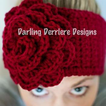 PDF Rose Flower Head wrap Pattern newborn-adult sizing
